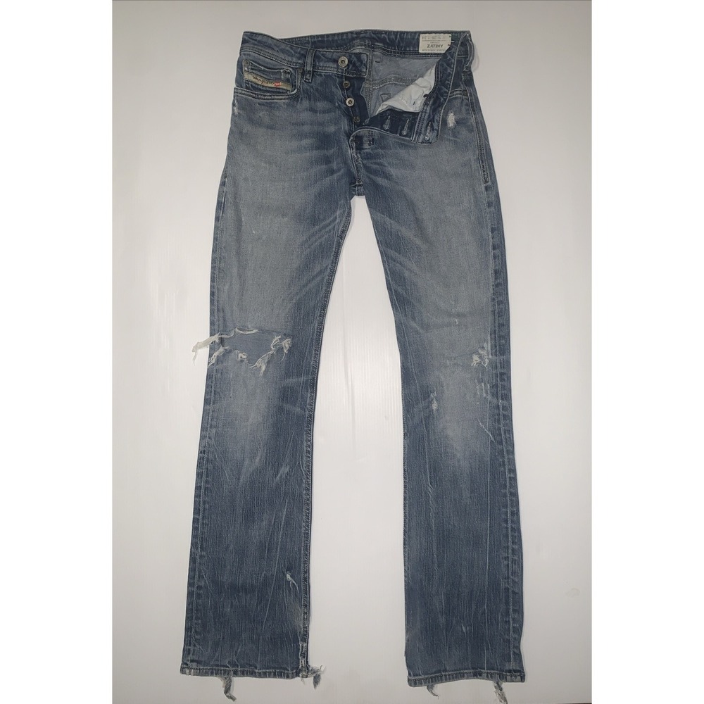 Y2K Zatiny diesel jeans 29x34 Bootcut Stretch Button Fly Distressed Wash 008SV